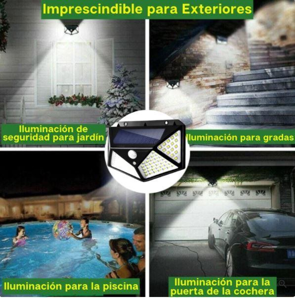 Lampara con energía solar y sensor de movimiento ✅