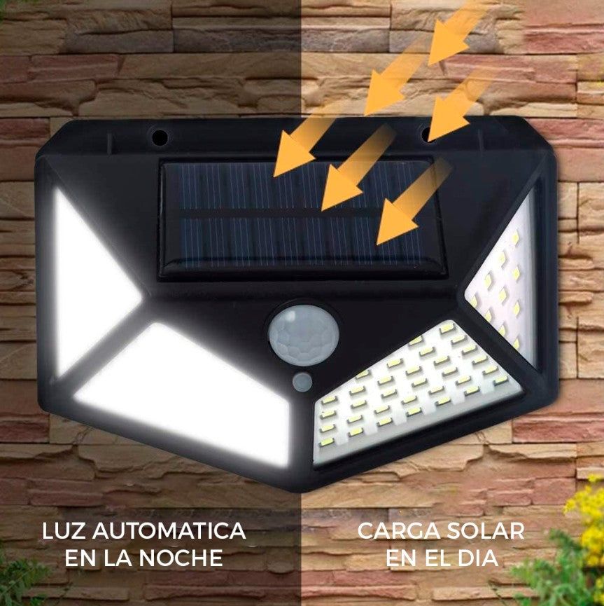 Lampara con energía solar y sensor de movimiento ✅
