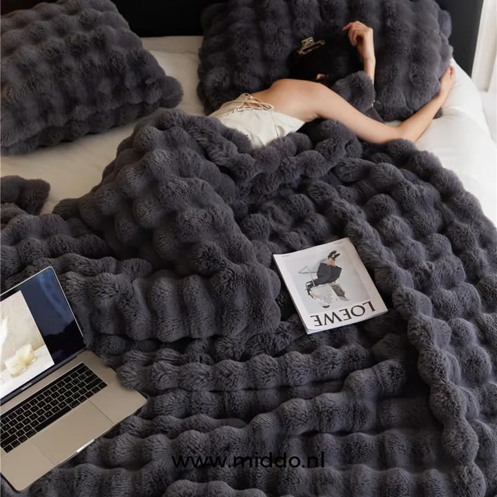 Lujo toscano esponjoso: ¡mantas de invierno calidad y extra gruesas para cama y sofá! 50% off