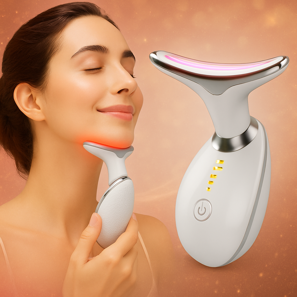 Masajeador fácil y de cuello 3 en 1: ¡Dile Adiós a la papada y reafirma tu contorno facial!